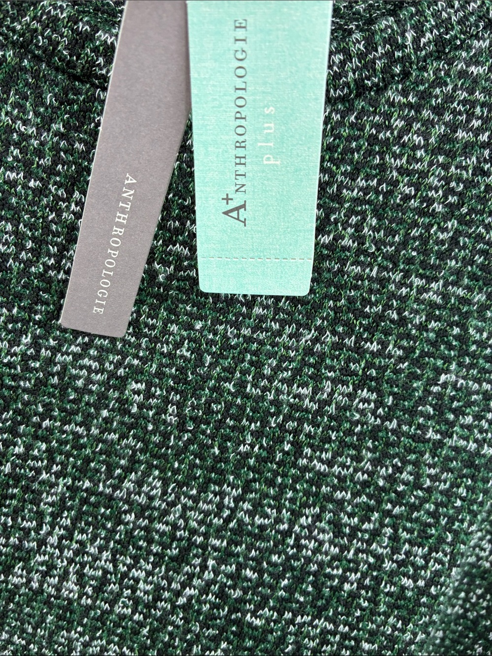 Anthology RO&DE Green Textured Tiered Sweater Dress size 3X NWT - Picture 5 of 7